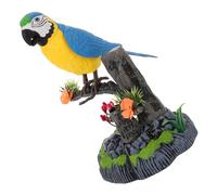 Hohopeti Robotic Parrot with Realistic Bird Sounds and Motion Activated Fluttering for Interactive Lifelike Animal Figurine with Replaceable Battery for Engaging Playtime