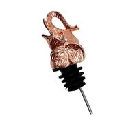 Hohopeti Rose Gold Elephant Head Shaped Wine Pourer Bottle Stopper Creative Beverage Cap for Home Party Lightweight Alloy Wine Bottle Pourers for Instant Pouring and Fun Celebration
