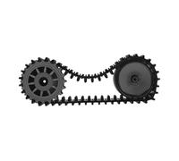 Hohopeti Rubber Tank Track and Replacement Wheels for DIY Rc Crawler Robot Realistic Tank Model Construction Parts for Rc Tracked Vehicles and Model Replacement Projects
