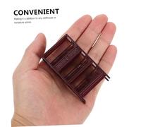 Hohopeti Scale Indoor Dollhouse Storage Unit for DIY Living Model Mini Bookshelf Holder for Architectural and Creative Decor
