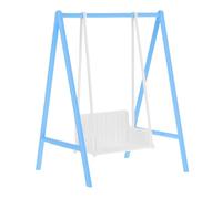 Hohopeti Scale Miniature Dollhouse Porch Swing Set Plastic Mini Playground Swing Chair for Garden Decor DIY Fairy Garden Accessories Dollhouse Furniture for Collectors