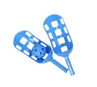 Hohopeti Scoop Ball Set Lightweight Hollow Design Eye-hand Coordination Outdoor Toss Game for Adults Garden Play Random Color Two Scoops One Ball Random Color