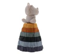 Hohopeti Sensory Dinosaur Stacking Soft Rubber Building Rings Educational Volcano Shape Learning Game for Early Development and Cognitive Play