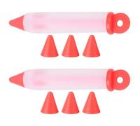 Hohopeti Silicone Cake Decorating Kit 2 Sets Reusable Pen Tools with Pen Tips for Chocolate Writing and Cake Decorating DIY Graffiti