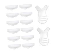 Hohopeti Silicone Eyelash Perming Pads Set 12pcs with 2 Y-Shaped Brushes Eyelash Curlers Lash Lift Tools for Professional Makeup and Lash Styling