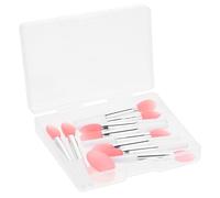 Hohopeti Silicone Lip Brush Set with 10 Semi- Red-Head Lipstick Applicators and 1 Semi- Red Protective Case Lip Mask and Scrub Applicator Tools for Makeup and