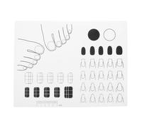 Hohopeti Silicone Manicure Pad Nail Art Practice Mat White Resin Craft Mat Small Non-slip for Beginners Accessories