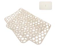 Hohopeti Silicone Refrigerator Shelf Liners Non-slip Waterproof Fridge Mats for Drawers and Glass Shelves Washable White