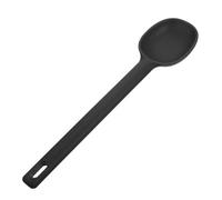 Hohopeti Silicone Soup Spoon with Ergonomic Handle for Stirring Soups and Salads Heat-Resistant Household and Restaurant Ladle Clean Black Silicone Serving Utensil for Cooking and Catering