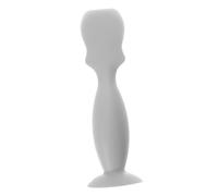 Hohopeti Silicone Wrinkle Cream Applicator Spatula for Dogs Flexible Tear Stain Paste Brush with Suction Base Grey Pet Grooming Tool for Wrinkle Cream Application