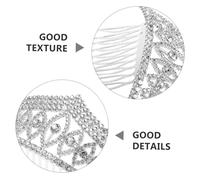 Hohopeti Silver Crystal Bridal Tiara with Alloy Comb Secure Fit Luxury Crown for Women and Versatile Princess Headpiece for Weddings Birthdays Cosplay and Special Events