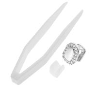 Hohopeti Single Silver Rhinestone Tooth Grill Hip Hop Mouth Teeth for Rapper Costume Party Accessories