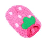 Hohopeti Small Dog Vest Bunny Costume Strawberry Print Warm Fleece Hoodie 3xs Winter Clothes for Guinea Pig and Small Pets