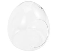 Hohopeti Small Egg-shaped Glass Terrarium Bottle 9.5x11.5cm, DIY Micro Landscape Container for Moss Plants, Propagation Station and Table Adornment, Plant Bottle for Indoor Gardening