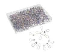 Hohopeti Small Metal Gourd Safety Pins with Stylish Decorative 21mm 500pcs with Storage Box, Rust-resistant Bulb Pins Secure Clothing Attachment for Embroidery and DIY Craft Projects