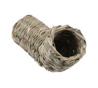 Hohopeti Small Pet Nest Woven Grass Tunnel for Hamsters Guinea Pigs Rabbits Cozy Hideaway Shelter Breathable Natural Design for Playing and Resting
