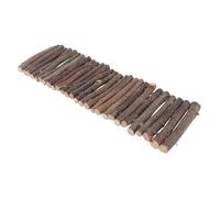 Hohopeti Small Pet Wooden Fence for Hamsters Hedgehogs and Reptiles Light Brown Apple Wood Chew and Hiding Accessory Relaxing Grinding Play Fence for Small Pets