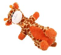 Hohopeti Small Squeaky Giraffe Dog Plush Chew for Puppies Interactive Cartoon Animal Soft Stuffed for Dogs