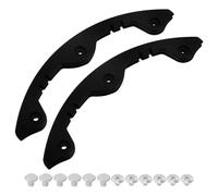 Hohopeti Snowboard Protection Strip Set, 2Pcs Small Black Curved Nose and Tail Bumper Guards, Skateboard Deck Edge Covers for Ski and Skate Accessories