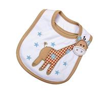 Hohopeti Soft Baby Bibs Cotton Saliva Towels Waterproof Drool Bibs Cartoon Giraffe Beige Number 65 Random Color