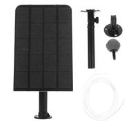 Hohopeti Solar Pump for Fish Pond Fish Tank Air Pump Ip65 Waterproof Silicon Crystal 5.89x3.73x3.73in Outdoor Pond Oxygen Aerator