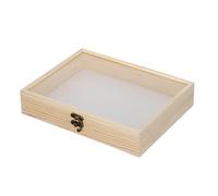 Hohopeti Solid Wood Insect Specimen Display Box Transparent Viewing Educational Collection Case for School Science Projects and Home Decor