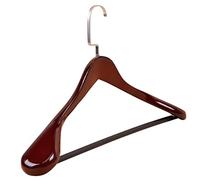 Hohopeti Solid Wood Suit Hanger Multi-function Drying Rack Thicken Clothes Hanger Walnut Coat Rack