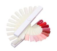 Hohopeti Spiral Nail Polish Display Board 24-color Rotating Fan-shaped False Nail Tips Stand Suitable for Salon and Home Use