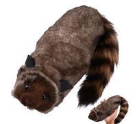 Hohopeti Spring Loaded Raccoon Prank with Articulated Movement, Soft Plush Magical Raccoon Prop for ’ Trick Play and Halloween Fun