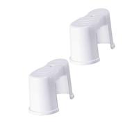 Hohopeti Squatting Footstool 2pcs Thickened Plastic Non-Slip Bathroom Toilet Step Stool Anti-Skid Footrest for Household Toilet Use