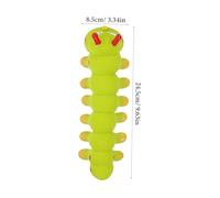 Hohopeti Squeaky Dog for Small and Large Dogs Interactive Latex Caterpillar Chew with Stress-relief Sound Puppy Plaything to Engage Pets and Reduce Boredom Yellow Cartoon Design