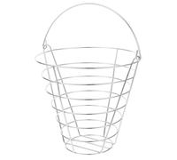 Hohopeti Stainless Steel Golf Ball Bucket with Handle Portable Storage Basket for Outdoor Driving Range Pressure-resistant Holder Suitable for Golfers and Clubs Easy Carrying Organizer for