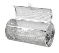 Hohopeti Stainless Steel Rotisserie Chicken Basket for Oven and Air Fryer Rotatable Grill Roaster Drum with Secure Buckle Design Oven Accessory for Even Cooking and Easy Food Removal