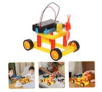 Hohopeti Stem Wind Power Car Model DIY Building Learning Kit for Educational Science Experiment Enhances Skills and Analytical Thinking for Elementary Students Random Color