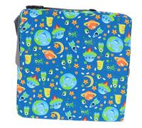 Hohopeti Supple Chair Booster Cushion Thickened Detachable Dining Seat Pad Blue Space Pattern Non-Slip Chair Accessory