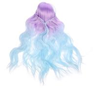 Hohopeti Synthetic Fiber Wig, Long Corn Perm, High Temperature Material Hair Wig, Rainbow Wig, BJD Wig, Wavy Wig, DIY Making, Gradient Peri Wig