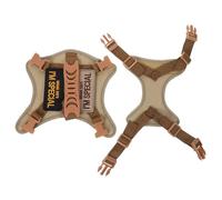 Hohopeti Tactical Cat Harness and Leash Adjustable Escape Pet Vest for Walking Small Cats and Dogs with Reinforced Hardware and Padded Khaki Design