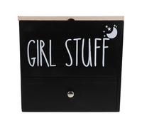 Hohopeti Tampon Storage Box Wood Lid for Bathroom Decor Tampons Organizer and Feminine Product Holder for Swab Storage and Girl Stuff Container in Bathroom