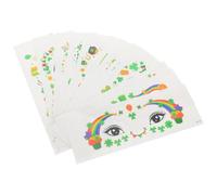 Hohopeti Temporary Tattoos with Unique Irish Party Look Shamrock Face Stickers 12 Sheets St Patricks Day for Easy Application and Versatile Use in Parades and Dances