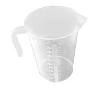 Hohopeti Thickened 1000ml Fish Feeding Measuring Cup with Scale White Food-grade Plastic Fish Tank Measuring Jug for Aquarium Water Change and Catching Tool