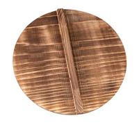 Hohopeti Thickened Natural Wooden Pot Lid Round Frying Pan Cover Heat Retention Cooking Tray Protector Multiuse Kitchen Accessory for Clay Pots