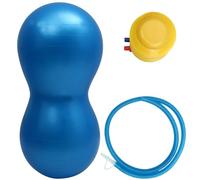 Hohopeti Thickened PVC Yoga Peanut Ball with Inflator Pump Anti-burst Fitness Exercise Ball for Core Strength Balance Muscle Endurance and Massage Suitable for Bodybuilding Dance and