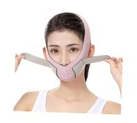Hohopeti Thin Face Strap v Line Chin Strap 29.5x11cm Pink Face-lifting Artifact for Women Adjustable Masseter Muscle Support for Facial Contouring and Jawline Slimming