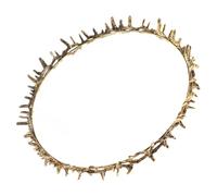Hohopeti Thorn Headband Crown for Men Gold Renaissance Fair Costume Crown for Performance and Birthday Party Accessory