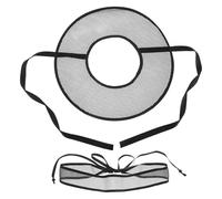 Hohopeti Traditional Chinese Black Mesh Veil Hat with Wide Brim Hollow Mesh Cosplay Prop Hat for Samurai Ancient Chinese Drama for Oriental Performance and Costume