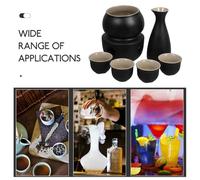 Hohopeti Traditional Japanese Ceramic Sake with Warmer and Stove Porcelain Flagon and Cups for Warming Sake Tea Water Elegant Vintage Design for Family and Business Gatherings