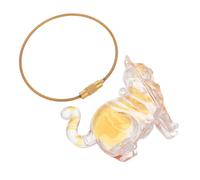 Hohopeti Transparent Cat Hair Keychain Pet Hair Key Chain Capsules for Cats Organizer Charm Keepsake Abs