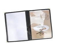 Hohopeti Transparent PVC Loose Leaf Ring Binder for Menus and Recipes High Capacity Kitchen Menu Folder Cover Handbook Organizer for Travel Diaries Business Notebooks Creative Writing and
