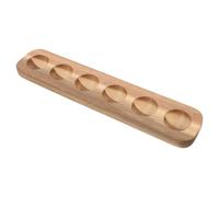 Hohopeti Tray Providing Ample Space Egg Chicken Wooden Smooth Surface with 6 Grids and Compartments Design Egg Storage Holder Simple and Elegant for Kitchen