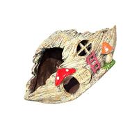 Hohopeti Treehouse Wooden House Fish Tank Decorations Hideout House Underwater Adornment Compact Lightweight